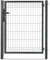 Easy Clôture Portillon grillagé en acier galvanisé maille 200 x 50 occultable passage 1m x H 1m30 Gris anthracite