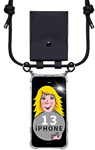 phonecover lover für iPhone 13 - Handy-Kette für Smartphones mit Tasche/Etui für Bargeld und Karten - Stabile Handyhülle zum Umhängen für iPhone - Smartphone Necklace