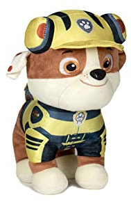 Play by Play Paw Patrol Movie Edition Kuscheltier zur Auswahl Chase, Liberty, Zuma, Marshall, Rubble 27cm (Rubble Superstärke Plüschtier 27cm)