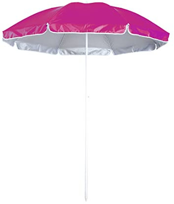 Parasol de plage coupe-vent coloré pour mer piscine été pare-soleil bâche (FUCSIA)
