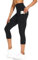 3/4 Sporthose Damen mit Taschen, Sport Leggings Damen Blickdicht Laufhose,Sporthose Yogahosen 3/4 Trainingshose S