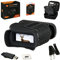 Prismaticos vision nocturna Nightfox Whisker | Zoom óptico ajustable 1-10x | Potente alcance de 900 pies | Graba videos, es recargable vía USB | 32GB de memoria, Catalejo de vision nocturna con cámara