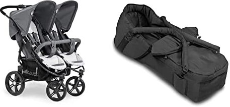 Hauck Roadster Duo SLX - sedia doppia per gemelli e fratelli da 0 mesi & Culla Neonato 2in1 - Navicella per Passeggini e Carrozzine - Culla Neonato Semirigida