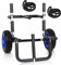 Izrielar Transportwagen für SUP-Board Stand Up Paddle Board, Aluminium klappbar Transport Kajakwagen, bis 80 kg, Bootswagen SUP Trolley SUP Transport Wagen Kajakwagen mit 2 Gurt, Blau und schwarz
