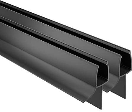 BAUHANDEL24-2x 80cm Duschdichtung schwarz, für Glasstärke 6mm 7mm 8mm, Ersatzdichtung Dusche, Duschkabinen Dichtung, UV- und Schimmelbeständig
