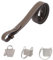 DGAZ TC Leder-Schultergurt für Hermes Picotin/Lindy/Evelyne, handgefertigt, austauschbare Umhängetaschen, 2,8 cm breit, 50 cm lang, Etoupe-Grau (silberfarbene Nieten)