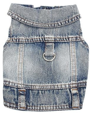 Frühling Und Herbst Warme Haustierkleidung, Hundejeans, Mantel, Jacke, Chihuahua, Mops, Jeansweste, Katze, Hundebekleidung, Bekleidung,Blau,XL
