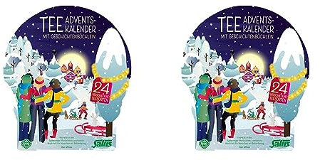 Salus Tee Adventskalender - 2er Pack (1x 46,5 g) - inkl. Büchlein mit Adventsgeschichte und Tee-Rezepten - bio