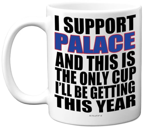Lustige Fußball-Tasse, Geschenk für Palast-Fans – Footy Only Tasse – Witz, Weihnachten, Geburtstag, Geschenk, Geschenke für Sohn, Vater, Bruder, Onkel, Kollegen, Freund, Cousin, 325 ml, Keramik