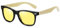 DUCO Herren und Damen Nachtfahrbrille mit Holzrahmen Umweltfreundliche Designerbrille Nachtsichtbrille Autofahren Anti Glanz Polarisiert KontrastBrille 2141Y (Gelb)