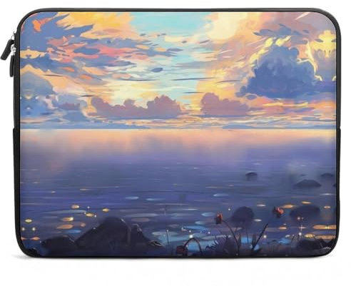 17inch Portable Laptop Sleeve, Graffiti Anime Landscape Laptop Bag for Laptops Or Tablets