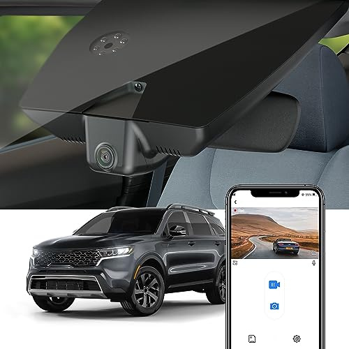Fitcamx Dashcam 4K Kompatibel mit Kia Sorento 2021 2022 2023 EX LX Hybrid X-Line S (P2100), OEM Autokamera UHD 2160P Video WiFi, G-Sensor, Loop-Aufnahm, WDR Dash Cam Auto, Plug & Play, 64 GB Karte