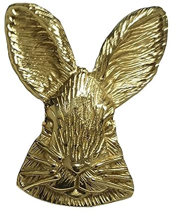 BESTonZON Messing Möbelgriff Kaninchendesign Robuster Dekorativer Türgriff Für Schrank Schubladenfronten Glänzend Goldfarben Fein Verarbeitet Langlebig Und Vielseitig Einsetzbar