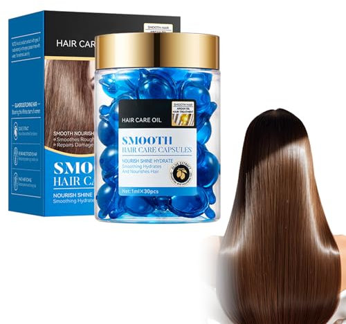 Kapseln Für Die Haarpflege, 30 Stück Nährende Haarpflege Kapseln, Reparatur Von Haarschäden Ätherisches Öl, Haaröl-Serum Reparieren Gespaltenes Haar (Oliven) Hair Growth Essential Oil