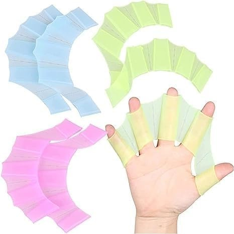 3 pares de palmeadas para los dedos, aletas de natación de mano, guantes de natación de silicona, guantes de agua tejidos, talla L, guantes de natación para hombres, entrenamiento de natación para