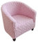 Surwin Sesselbezug Jacquard Sesselschoner, Samt Plaid Sesselüberwurf Chair Schonbezug Sofabezug für Clubsessel Lounge- & Cocktailsessel (Rosa,One Size)