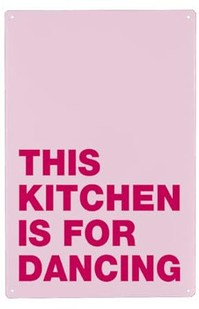 artboxONE Metall-Poster 40x60 cm Typografie Dancing Kitchen von Künstler Five AM Studios