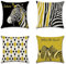 Ohok 4er Set Dekorativ Kissenbezug mit Motiv, Polyester Leinen Zierkissenbezüge 45x45 cm, Modern Dekokissen Sofakissen Kissenhülle Set für Wohnzimmer Schlafzimmer Sofa Couch (Zebra)