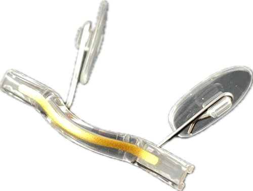 Switch It! Original Universale Nasenstege & Komfort-Pads für Switch It! Brillen - Perfekte Passform, Hautfreundlich, Langlebig (Mit Streifen Gold 258)