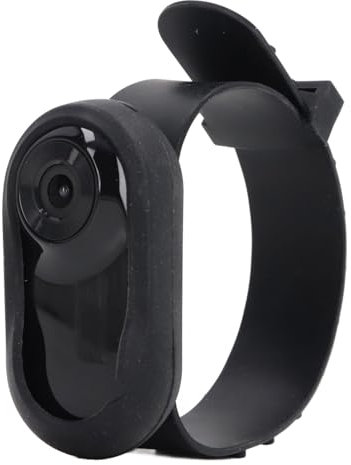 Annadue Cámara para Collar de Gatos y Perros, No Requiere WiFi, Grabación de Vídeo, Inalámbrico para Interior/Exterior, (Black)