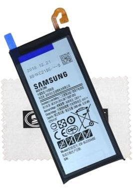 Batterie d'origine pour EB-BJ330ABE pour Samsung Galaxy J3 2017 (J330F) avec Chiffon de Nettoyage Shlok