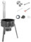 Estufa de Leña para Tienda de Campaña Hecho de Acero con Tubo de Chimenea, Cocina de Leña Exterior para Uso Doméstico y Camping(58 * 60cm)