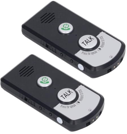 Interphone Vocal à 2 Voies, Système de Sonnette Longue Portée, Interphone Portable avec Voyant Lumineux, utilisé pour la sécurité de la Maison, Installation Facile, Intérieur et