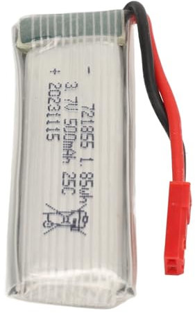 Batterie au Lithium pour Avion 3.7V, 500mAh, Conception Légère, Surcharge avec Prise Rouge JST pour U818A H37