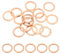 PATIKIL Joint Cuivre M18, 15 Pièces 18mm ID 24mm OD 1.5mm D'Épaisseur Rondelle Plate Métrique pour Vis Boulon Bouchons de Vidange D'Huile
