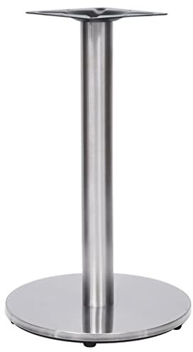 vidaXL Bistrotisch-Gestell Silbern Ø45x72 cm Edelstahl, Untergestell, Tischgestell, Bistrotisch Gestell Stahl, Tischbein, Tischfuß, Stahlbein