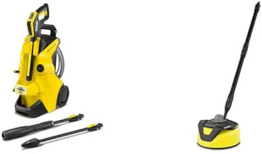 Bundle of Kärcher K 4 Power Control Flex Pressure Washer, Pressure: max. 130 bar, Flow Rate: 420 l/h, Area Coverage: 30 m²/h, Water Filter, Weight: 11.5 kg + Kärcher T-Racer T 5 surface cleaner
