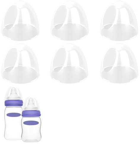 Gosknor 6pcs Baby Bottle Caps Compatible with Lansinoh Bottles, Soft & Safe Baby Bottle Lids Replacement
