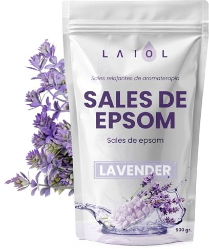 Sel d’Epsom à la Lavande – Bain Relaxant et Aromathérapie - Sel d’Epsom pour Bain de Pied, Sommeil et Détente Musculaire - Sulfate de Magnésium Pur – Anglais Parfumé