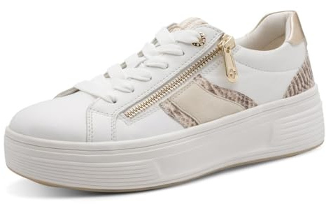 Tamaris Comfort Damen Sneaker Low White/Snake 42