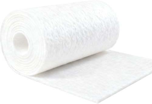 HTRDHT 10mm 1 x 20 m Weiß Luftfilter Baumwolle Rolle | Hochdichte Filtermatte für Klimaanlage Luftreiniger Aquarien Lüftung, Zuschneidbar Luftfilterrolle