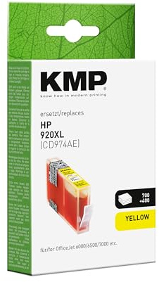 KMP Tintenpatrone passend für HP 920XL Yellow (CD974AE) - H70 - für HP OfficeJet 6000 6000 Wireless 6000 Special Edition 6500 6500 A 6500 A Pl... etc.