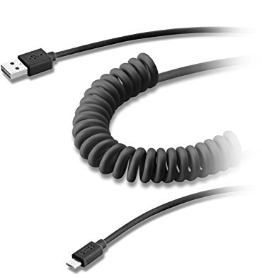 aiino italian ideas Micro USB a USB cavo dati per ricarica e sincronizzazione 1,2m Coiled, Nero