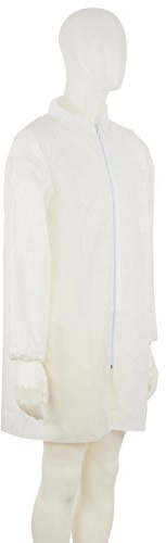 3M 4400WS Visitors Coat, Small, White