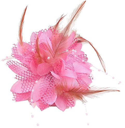 Cheerlife Elegante Damen Accessoires Haarblumen Haarblüte Haarspange Haarschmuck Broschen Ansteckblume viele Farben Pink