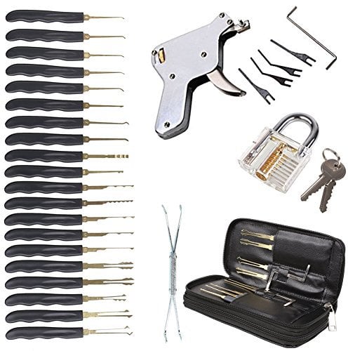 Sky-Welle 32 tlg Lockpicking Pick-Set Schloss knacken Öffner Dietriche Schlosserei Pick Gun