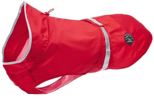 HUNTER Hunde-Regenmantel UPPSALA RAIN, Farbe: rot, wind- & wasserfest, anpassbarer Bauchgurt, reflektierend, elastische Beinschlaufen, kompakt verstaubar, leicht zu reinigen, waschbar, Größe: 65