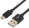 everActive CBB-1MB Câble Micro USB en Nylon Charge Rapide jusqu'à 2,4 A 100 cm Noir