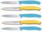 Victorinox 5-tlg Gemüsemesser Tomatenmesser Set Swiss Classic 10 cm (Karibikblau/Gelb)