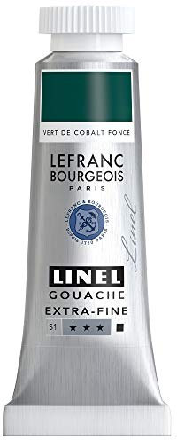 Lefranc Bourgeois Linel Gouache Extra-Fine Tube 14ml Vert De Cobalt Fonce Série 1