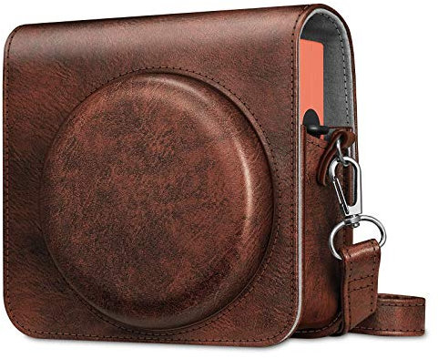 Fintie Tasche für Fujifilm Instax Square SQ1 / Instax Square SQ40 Sofortbildkamera - Premium Schutzhülle Reise Kameratasche Hülle Abdeckung mit abnehmbaren Riemen, Braun