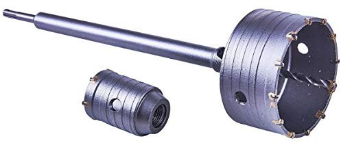50MM AND 110MM TCT CORE DRILL PLUS EXTENSION BAR SDS PLUS WITH GUIDE BIT F1195