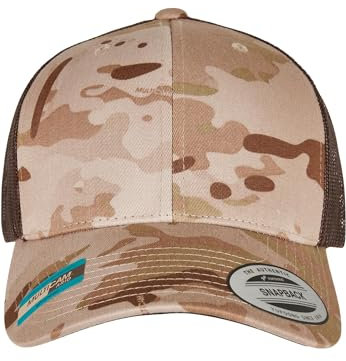 Flexfit Unisex 6606MC-Retro Trucker Multicam Baseball Cap, arid/Brown, one Size
