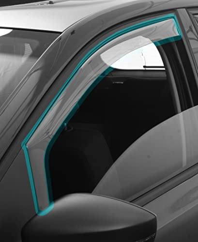 Vordere Windabweiser (1 Set) für die Fahrer und Beifahrerseite-CLK003P0098K passend für Audi A1 SPORTBACK FLH, TYP GB, 5-Door, 2019- KLARES Material
