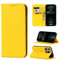 Copmob Phone Case iPhone 13 Pro,Flip Genuine Leather Wallet Case,[4 Slots][Magnetic closure][With Lanyard],Protective Cover Case for iPhone 13 Pro - Yellow