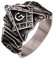 PikaLF Freimaurer Ring für Männer, Vintage Freimaurer Ring, All Seeing Eye Ring, Illuminati Auge der Vorsehung Ring, Hip Hop Biker Ring, Punk Freimaurer Augenschmuck (20.6)
